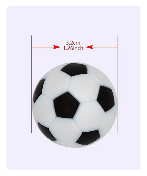 32mm black white foosball replacement ball