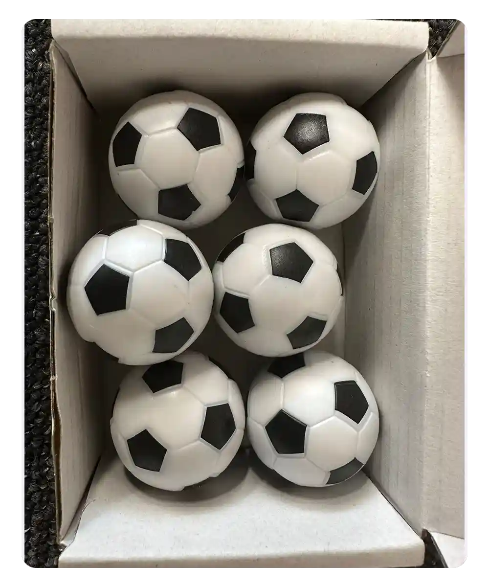 32mm black white foosball replacement balls