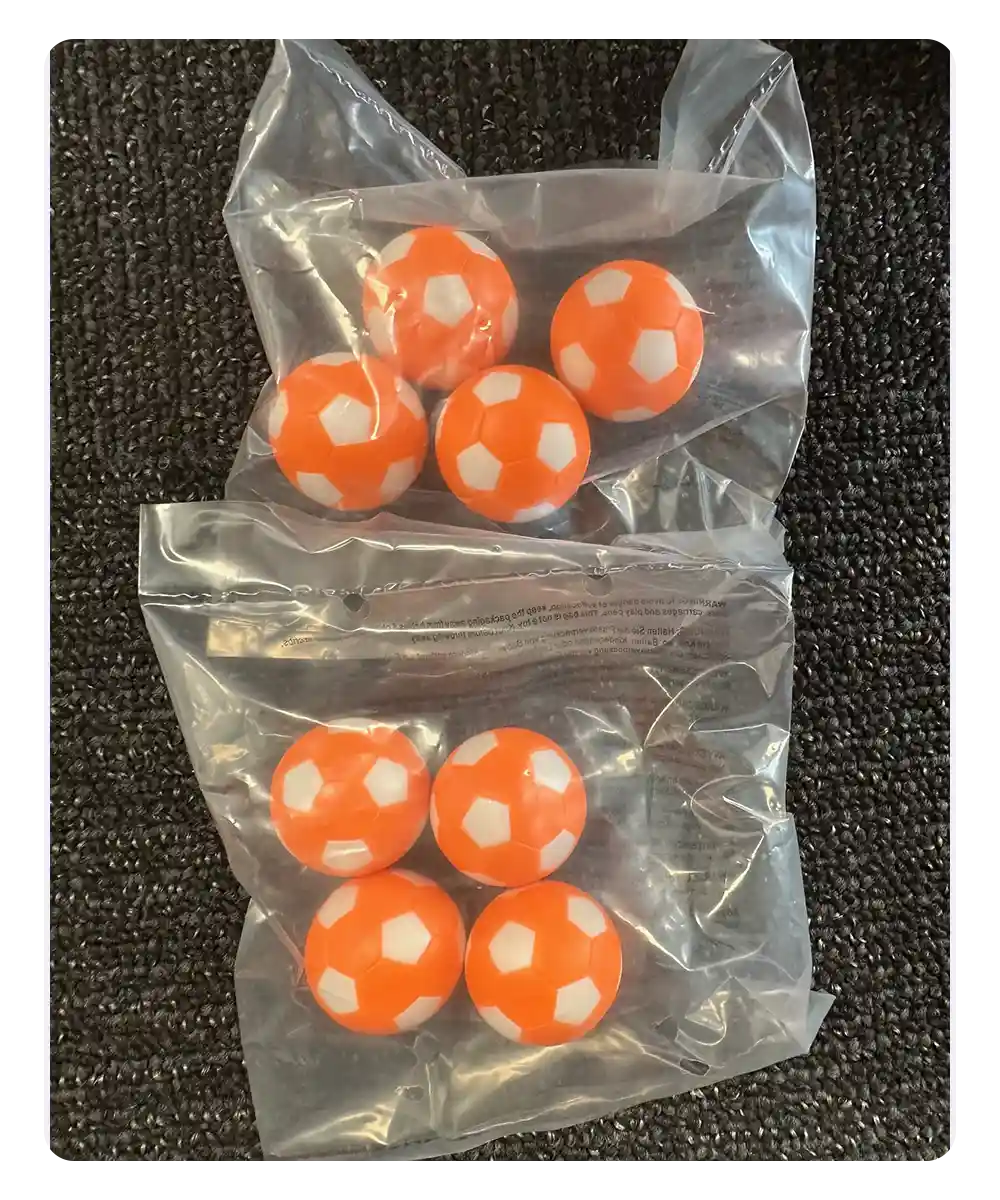 32mm orange foosball replacement balls