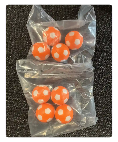 32mm orange foosball replacement balls