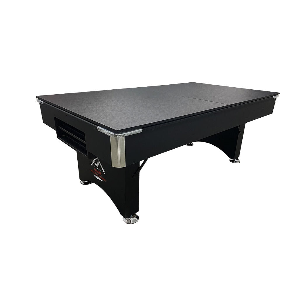 3 in 1 - 7ft Foldable pool table with table tennis and dining table