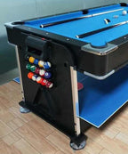 7ft 4 in 1 Game Table (Black Body+ Green Color)_2