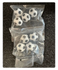 32mm Foosball Replacement 4pcs Bag Black