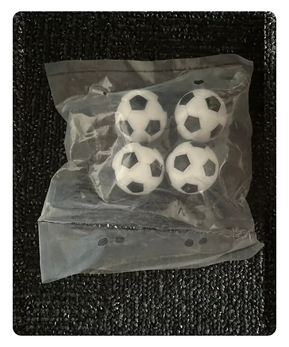 black soccer balls