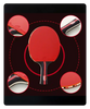 Advanced Portable Table Tennis Racket Set Red