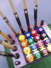 7 Holes Wooden Cue Rack Ball Hanger