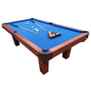 8ft Pool Table (Brown Body + Blue Cloth)