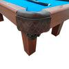 8ft Pool Table (Brown Body + Blue Cloth)