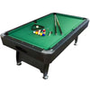 8ft Pool Table (Black Body + Green Cloth)