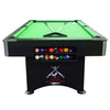 3 in 1 - 7ft Foldable pool table with table tennis and dining table (black body + Green Cloth)