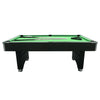 3 in 1 - 7ft Foldable pool table with table tennis and dining table (black body + Green Cloth)