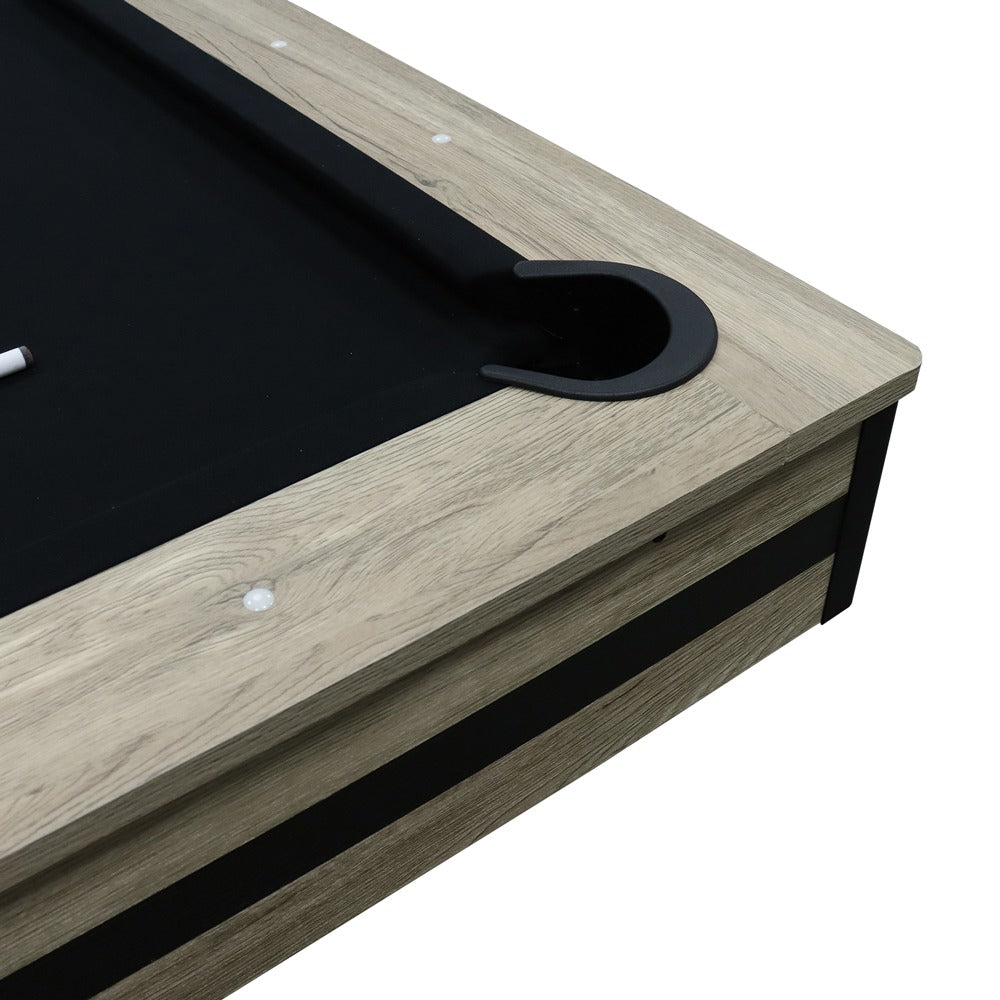 7ft Pool Table – Timber Finish Frame & Black Cloth